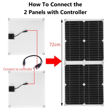 600W/300W päikesepaneel Komplekt Dual USB-Pordid Veekindel päikesepatareid 60A/100A Päikese Töötleja Auto Jaht RV Aku Laadija