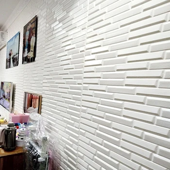 70*77cm3d ebaregulaarne stereoskoopiline valge seina kleebised veekindel TV taust seina magamistuba, elutuba vaht tapeet