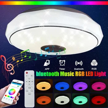 72W Kaasaegne RGB LED laelambid Home Valgustus APP bluetooth-Muusika, Valgus, Magamistuba Lamp Smart Lae Lamp+Kaugjuhtimispult