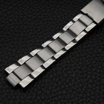 9 x 20 mm Kumer Roostevabast Terasest Watch Band Rihm Käevõru Hõbe Tahke Palli Watchband Liblikas Kremoonid Lukk Meeste Naiste