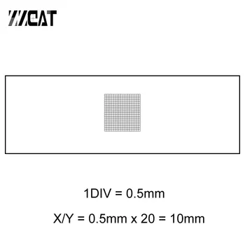 944.T Mikroskoobi Mikromeeter Kalibreerimine Slaidid DIV 0,5 mm Grid Reticle Mikromeeter Slaid Optiline Klaas Slide Mõõtmine