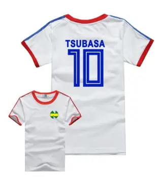 Anime Captain Tsubasa Cosplay Meeste ja naiste Kostüüm Tsubasa Ozora Nankatsu algkool Lühikesed Varrukad Soccer Jersey Kids T-särk