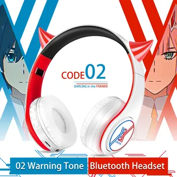 Anime Cosplay Kallis aastal FranXX 02 Null Kaks Vihje Toon Traadita Bluetooth-Peakomplekti Pea Paigaldatud Mobiiltelefoni Kõrvaklapid