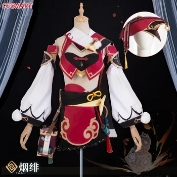 Anime Genshin Mõju Yanfei Mäng Sobiks Aestheticism Ühtne Yan Fei Cosplay Kostüüm Halloween Komplekt Naistele 2021 UUS