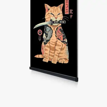 Anime Ninja Kass Teenetemärgi Plakati Print Raamitud Seina Art Pilte Puitraam, Lõuend Peace Home Decor Maalimine Elutuba