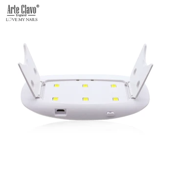 Arte Clavo 6W Küünte Kuivati UV LED Lamp Micro-USB-Geel-Lakk Kuivatamise Masin koduseks Kasutamiseks, Nail Art Vahendid Lamp Küüned