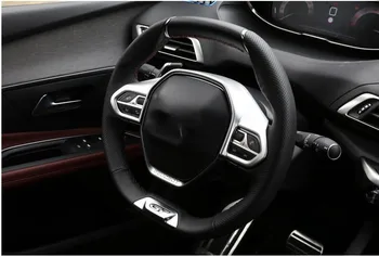 Auto Stiil Tarvikud Peugeot 3008 GT 5008 ABS Carbon fiber kleebis rool sisekujundus dekoratiivse raami kaas 2017-2021