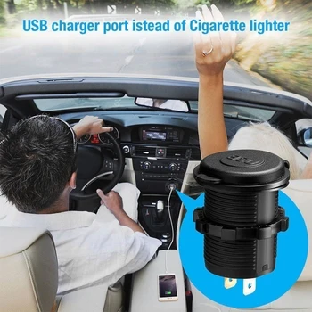 Auto USB Laadija sigaretisüütaja Pessa Splitter, Led-Light Power Adapter Mootorratta Usb Laadija TXTB1