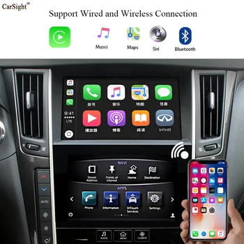 Auto Video, Audio Interface Apple CarPlay jaoks Infiniti Q50 Q60 QX50 Q50L Android Navigatsiooni Tehase Mms Infotainment -