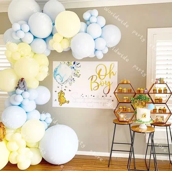 Baby Shower Õhupallid Vanik Macaron Sinine Kollane UUS AASTA Globos Arch Kit Ülemaailmse DIY Sünnipäeva, Pulma-Aastapäeva Pool Decor