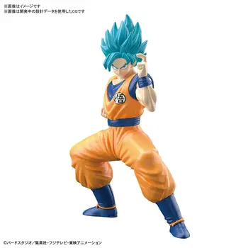 BANDAI Dragon Ball Son Goku Sinised Juuksed Tegevus Joonis Super Saiyan Assamblee Mudeli Kogumine PVC Mudel Mänguasi Anime, Joonis Mänguasjad