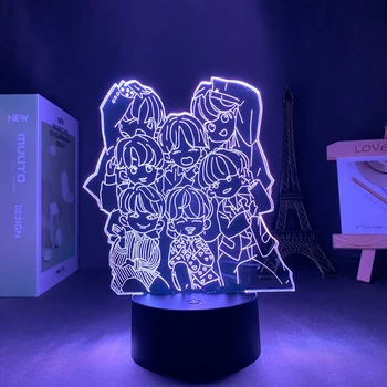 Bangtan Poiste Rühmad 3D Nightlight KPOP Star TOP Grupp A. R. M. Y Fännidele Kingitusi Led Touch Sensor Tabel Lamp Home Decor