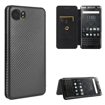 BlackBerry Keyone DTEK70 Luksus Klapp on Carbon Fiber Naha Magnet Adsorptsiooni Puhul BlackBerry Keyone BBB100-2 Telefoni Kotid