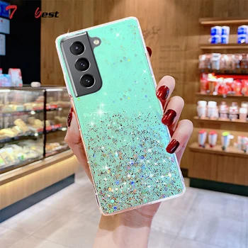 Bling Glitter Hõbe Foolium Silikoonist Case For Samsung Galaxy S20 S21 Ultra FE S10 Lite S10E S8 S9 Plus Coque Pehme TPU Kate