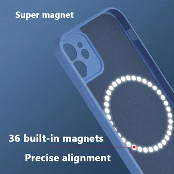 Candy värvi magnet telefoni puhul Objektiivi kaitsekaas Jaoks Magsafe iPhone 11 12 Pro Max Traadita Laadimise Põrutuskindel Magnet juhtudel