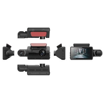 Car DVR Kaamera 360 kraadi Objektiivi FHD Kriips Cam 1080P IPS Ekraan Öise Nägemise Parkimine Järelevalve -Sõidu Diktofon