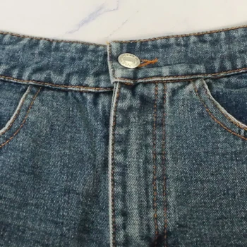 CHICEVER lühikesed Sinised Püksid Naiste Kõrge Vöökoht Segast Sidemega Asümmeetrilise Õõnes Välja Streetwear Denim Lühikeste Pükste Naine 2021 Suve
