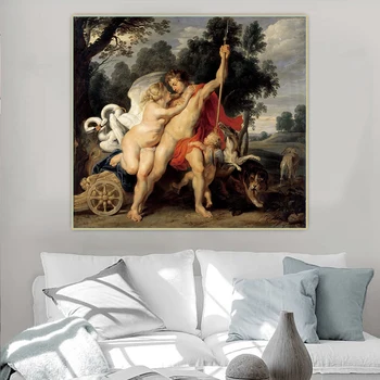 Citon Peter Paul Rubens《Venus ja Adonis》Lõuend Kunsti Õli Maali Kunstniku Plakat Dekoratiivne Pilt Seina Decor Kodu Kaunistamiseks