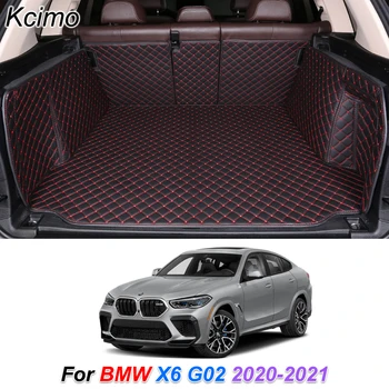 Custom Nahk Auto Pagasiruumi Matid BMW X6 G02 2020 2021 Taga Pakiruumi Põranda Matt Plaat, Vaip Lasti Liner Tarvikud