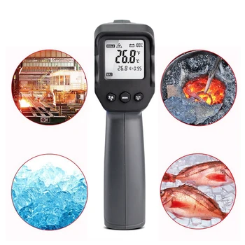 Digitaalne Infrapuna Termomeeter Laser Temperatuuri Mõõtja Tööstus-Mitte-kontakt IR Pyrometer Imager Relv -50-1600°C (-58°F~2912°F)