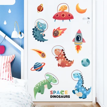 Dinosaurus Seina Kleebised Cartoon Kids Room Dekoratsioon Esteetiline Tapeet Lasteaed Poiss, Tüdruk, Magamistuba Decor isekleepuv Tapeet