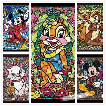 Disney 5D DIY Diamond Painting Cross Stitch Mickey Mouse Series Diamond Embroidery Mosaic Rhinestone Full Drill Room Decor Art