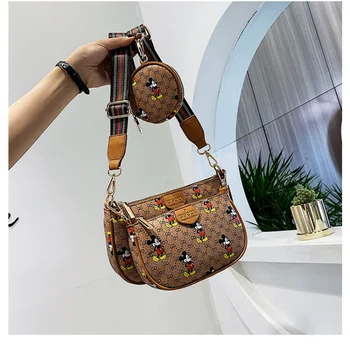 Disney luksus disainer käekotis Miki Minni õlakott crossbody kotid naistele käe kotid naiste 2021 moes rahakotid