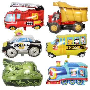 DIY Cartoon Auto Õhupallid Fire Truck Auto Rongi Foolium Õhupalli Kiirabi Globos Lastele Kingitusi Sünnipäeva Teenetemärkide Lapsed pallid