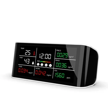 DM69 Õhu Kvaliteedi Analüsaator Digitaalse Ühise Ekraan CO2-PM2.5 PM10 HCHO TOVC Temperatuur Niiskus Detektor Monitor