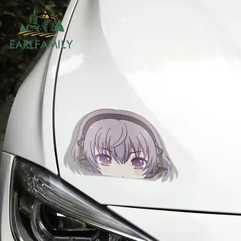 EARLFAMILY 13cm x 8.8 cm Vähe Arsenali Asato Miyo Peek Suur Pea Anime Vinüül Kleebis Auto JDM Aknas Decal Auto Tarvikud