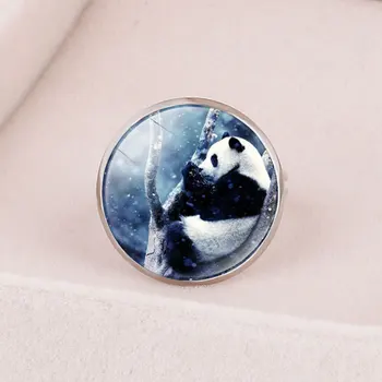 FIMAODZ Armas Panda Ringi Mood Baby Panda Klaas kivi ümber on Reguleeritav Rõngad, Naised, Lapsed Kawaii Loomade Ehted Kingitused