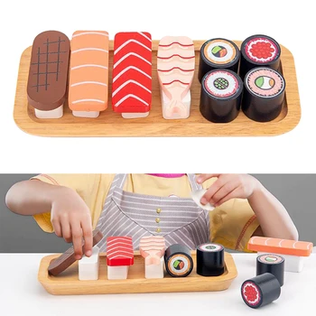 Food Toy Imitation Games Wooden Kitchen Toy for Children 3 4 5 6 7 Years Old