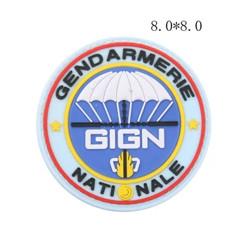GIGN PVC Tikandid Plaaster Armband Embleem Prantsusmaa RAID Õhu Erilist Jõudu Õmblemine Sõjalise Taktikalise Dekoratiivsed Plaastrid Konks-kaare