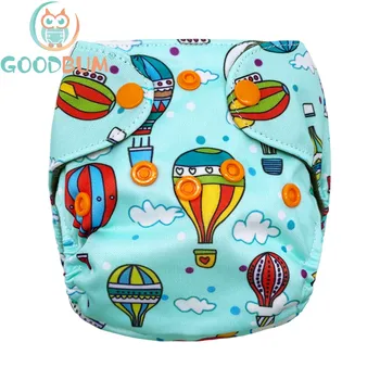 Goodbum Hot Air Balloon 0-3 Kuud Topelt Gussets Reguleeritav Lapiga Mähkmed Sisesta Vastsündinud Beebi Tüdruku Riideid, Mähe