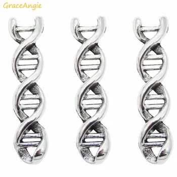 GraceAngie 30pcs/palju Loomingulist DNA Bioloogia Double Helix Kuju Võlusid Käsitsi valmistatud Tsingi Sulamist DIY Kaelakee Ripats Ehted Naistele