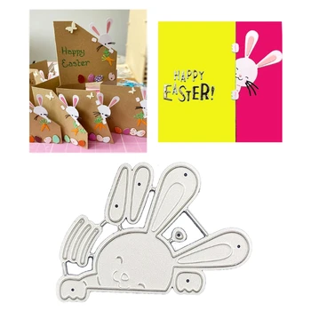 Happy Easter Küülik Metalli Lõikamine Sureb Šabloon DIY Scrapbooking Album Paber Card Template Hallituse Reljeef