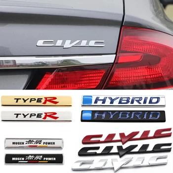 Honda Civic Hybrid Sobib Jazz CRV Accord Odyssey Ülevaate Spirior CRZ Typer Mugen Pool Saba Kleebis Auto Embleem Muutmine