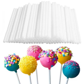 Hot Müük 80 Tk Šokolaadi -, Suhkru-Kook Lollipop Candy Pop Jobu Pulgad Teha Hallituse Valge Ohutu Plastist Lollipop Stick