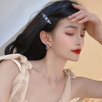 HUANZHI 2020. aasta Uus Korea Vintage Elegantne Daisy Lill Emailitud Metall Juuksed Clip Juuste Aksessuaarid, Naised, Tüdrukud, Pidu Kingitused