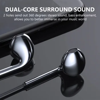 In-ear Bass Stereo Mobiil Juhtmega Kõrvaklapid 3,5 mm Sport Earbuds Nutitelefonid Traat Peakomplekt Sisseehitatud Mikrofoniga Kõrvaklapid