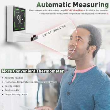 Infrapuna Keha Temperatuuri, Termomeeter Seinale Paigaldatud,Mitte-Kontakti Automaatse Keha Temperatuuri Skanner Kontrollige koos Palaviku signaal