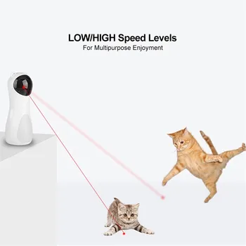 Interaktiivne Kass Laser Mänguasi Pet Laser Pointer Kasside ja Koerte Automaatne Pööramine Saagi Koolitus Smart Kassi Mänguasi Pet Mänguasi LED