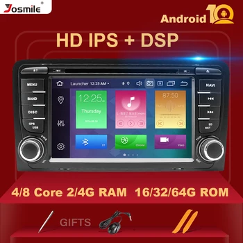 IPS 2din Android 10 Auto DVD-Mängija, Raadio Audi A3 8P S3 2003-2012 RS3 Sportback Mms Navigation Stereo juhtseade DSP4GB