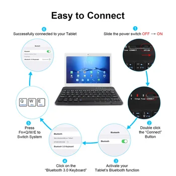 Juhtmeta Bluetooth-Klaviatuur Keyboard For iPad Mac, iPhone, PC Tahvelarvuti, Taaslaetav Multifunktsionaalne Klaviatuur Android, IOS, Windows