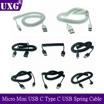 Kevadel USB-Kaabli Mikro-Mini-USB-C C-Tüüpi Mees, et Mees Naine Kiire Laadimine USB-Kaabel C Telefoni Laadija Juhe-Kaabel 1m 3m