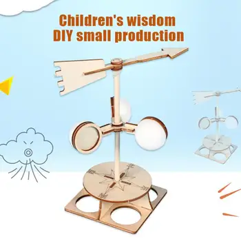 Lapsed DIY Wind Vane Mudeli Komplekt Teaduse Füüsika Eksperimendi, Haridus Mänguasjad, Puidust Teaduse Suunas Kiirus Katse Tehnoloogia