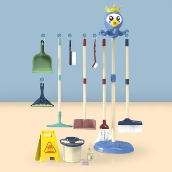 Laste Haridus Simulatsiooni Mängida Maja Mänguasi Poiss ja Tüdruk Koolitus Cleaning Tool Set Top Värk Asju Puhastamiseks ja Lastele