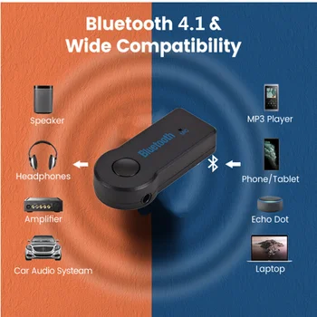 LccKaa Bluetooth Audio Receiver Mini Stereo Bluetooth AUX USB-3,5 mm Jack-TV PC Kõrvaklappide autokomplekti Traadita Adapter