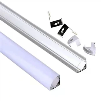 LED alumiinium kanal 0,5 m, sest 3528 5630 5050 LED riba U/V kuju LED alumiinium kanal piim valge kate/läbipaistev kate