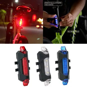 LED Bike Jalgratta Valgus Taillight Tagumine Saba portatiivse Hoiatus Jalgrattasõit Kerge USB-Stiilis Patarei Või Taaslaetava Stiil